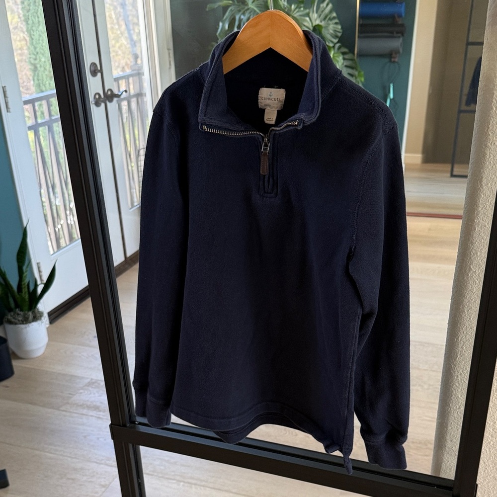 Crewcuts Boy's Dark Blue Zip-Up Sweater